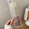 10-piece set of gradient earth tone wavy hair clips for kids on display card - 6# Lace Water Drop Clips Set of 10 - 5cm