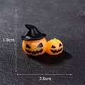 Miniature resin pumpkin with wizard hat Halloween micro landscape figurine 1.8x2.6cm - Style 10 Two Pumpkins