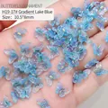 Gradient lake blue 3D aurora butterfly nail charms in 10.5x8mm size for resin art - 10.5*8mm / Gradient Lake Blue