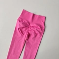 Hoch taillierte Yoga-Leggings in Rosarosa mit Po-Raffung für Damen aus Strickgewebe - S / Unterteile / Barbie-Rosa