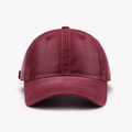 Gorra de béisbol clásica burdeos de algodón lavado con textura vintage y diseño de 6 paneles - Burdeos