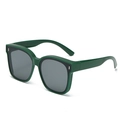 Polarized night vision fit-over sunglasses with dark green frame and grey lenses - Deep Green (Grey Lens)
