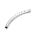 Polished silver stainless steel curved tube bead for DIY jewelry bracelet making - Steel Color 4x49mm Style without Loop (KLJ244-Z)