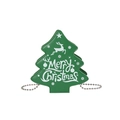 Creative Christmas tree shaped crossbody bag in green faux leather with a silver chain - Green