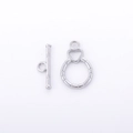 Silver stainless steel heart-shaped OT toggle clasp set for DIY jewelry making - DY712-Small Heart Smooth / Silver