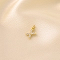 Gold plated X-letter pendant necklace with shimmering micro-pave cubic zirconia crystals - Letter X / Gold