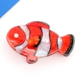 Pinza para el pelo de pez payaso en resina roja con rayas blancas y ojo de cristales - Pez Payaso Rojo