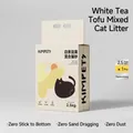 KIMPETS white tea tofu cat litter 2.5kg box featuring fast clumping and dust-free formula - White Tea Tofu / 2.5kg 1 Pack