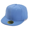 Close-up of light blue camouflage flat brim cap with golden size sticker 7 1/4 - Adult Size (58cm) / Solid Sky Blue