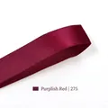9MM dark purple satin ribbon for gift wrapping, color code 275 with smooth texture - 9mm x 100 Yards / Fuchsia (275)