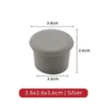 Silver food-grade silicone wine bottle stopper, leak-proof fresh-keeping cap (3.6x2.6cm) - Standard Type / Silver