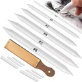 Sketch blending stumps set with 11 paper blenders and sandpaper sharpener for artists - 13pcs Sketch Drawing Set