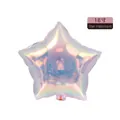 18 inch star shaped laser foil balloon with holographic iridescent metallic finish - 18-inch Star Iridescent