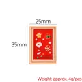 Christmas frame miniature with Santa and reindeer pattern, 35x25mm resin accessory - See Size Chart / Reindeer Stocking Frame