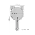 Cat-shaped handheld mirror resin silicone mold with ears and long handle for DIY craft - Cat Ear Mold / Translucent