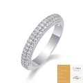 S925 sterling silver eternity ring with moissanite diamonds and GRA certificate - US Size 9 / 1.2mm*63 Moissanite Eternity Ring (With GRA Cert) (R13248)