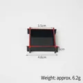 Miniature square black and red food tray for DIY dollhouse, size 4.6cm by 3.5cm - 4.6cm Grid Sushi Box