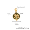 Gold-plated stainless steel flower pendant with green zircon and lobster clasp - D188-4 Gold Zircon Pendant