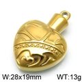 Pendentif cœur doré avec gravure en relief, dimensions 28x19mm et poids de 13g - Or (KLJ5873-Z)