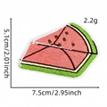 Cartoon watermelon slice embroidery patch with dimensions for clothing and bag repair - Watermelon Patch 10#
