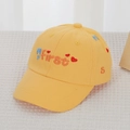 Ginger yellow cotton baseball cap for toddlers with colorful heart and letter embroidery - MyFirst Heart Style (Yellow)