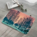 Absorbent flannel rug featuring a sunset forest landscape print for home decor - 40x60cm / Sunset Forest Pink Gradient