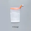 Sacchetto portasapone a doppio strato bianco con cordoncino arancione e fibbia in plastica - Arancione