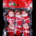 Set of 6 red Santa Claus figurines in transparent packaging for Christmas tree decoration - Red Mini Santa / Set of 6