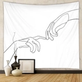 Arazzo minimalista in bianco e nero con linee d'arte sopra vasi decorativi da interno - Sm003 / 73*95CM (Spazzolato)