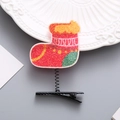 Fermaglio per capelli a stivale di Natale glitterato con molla e clip per bambini - Socks