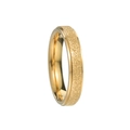 Bague minimaliste de 2mm en acier inoxydable doré avec une finition mate givrée - US 6 / 4mm / Doré