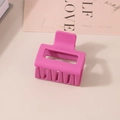 Minimalist square matte pink hair claw clip for women featuring a smooth finish - Bulk/5cm / Rose Red
