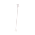 Dual-head long handle pet toothbrush in white for dog and cat dental oral cleaning - White Large (Nylon Bristles)
