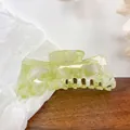 Large light green marble pattern acetate hair claw clip with a secure grip for women - 13cm / Iridescent Teal 13CM