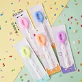 Colorful number 0 birthday candles with pastel gradient colors in blister pack - Balloon Number Candle 0