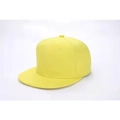 Casquette hip-hop jaune classique à visière plate avec un style sport minimaliste - M (56-58cm) / Jaune