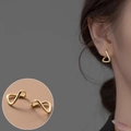 Elegant gold geometric twist hoop earrings for women in a minimalist Korean style design - Gold Irregular Triangle Twisted Earrings(ED1579-2)