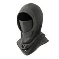 Dark grey winter balaclava with fleece lining and adjustable drawstring for outdoor cycling - One Size / Dark Gray (2pcs Dralon Set)