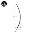 Solid G23 titanium 32.4mm curved piercing insertion taper needle for body jewelry - G23 Titanium Curved-Pin Thickness 1.2mm