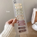 Set of 10 matte Morandi color oval BB hair clips for girls, 5cm length each set - 10# Oval Clips Set of 10 - 5cm
