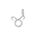 Titanium steel Taurus zodiac symbol pendant in silver finish with minimalist design - Taurus - Steel