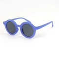Toddler round frame sunglasses in matte Morandi blue finish with UV400 lenses - Starry Sky Blue (Standard)