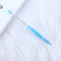 Himmelblauer DIY-Perlenbleistift mit schimmerndem Gehäuse und silbernem Stabdesign - 0.5mm/B / Blau