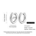 Classic silver titanium steel hoop earrings with 4.0mm thickness and 20mm outer diameter - 4.0*12mm / Steel