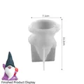 Gnome silicone candle mold with measurements of 7.1cm by 11.2cm for DIY Christmas decor - Gnome with Gift
