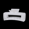 Dettaglio della molletta per capelli bianco opaco traslucido con finitura satinata - 10.5CM/Bianco/Gelee Opaco/Sfuso