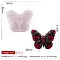 Gothic Schmetterlingsform aus Silikon mit Rosenschädel und Schlange für DIY Kerzen - Rosen-Schädel-Schmetterling GJ-118