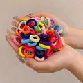 Set di elastici per capelli spessi e colorati in nylon ad alta elasticità multiuso - Confezione in busta / 24# Colori Sfolgoranti (100 Pezzi in Busta)
