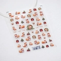 Christmas squirrel nail art stickers with festive trees and gift boxes on transparent sheets - Christmas Squirrel (TS-3163)
