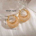 Vintage goldene Hohlnetz-Ohrringe für Damen mit hochwertiger Metallstruktur und 4g Gewicht - Gold - Klein (DE046-1)